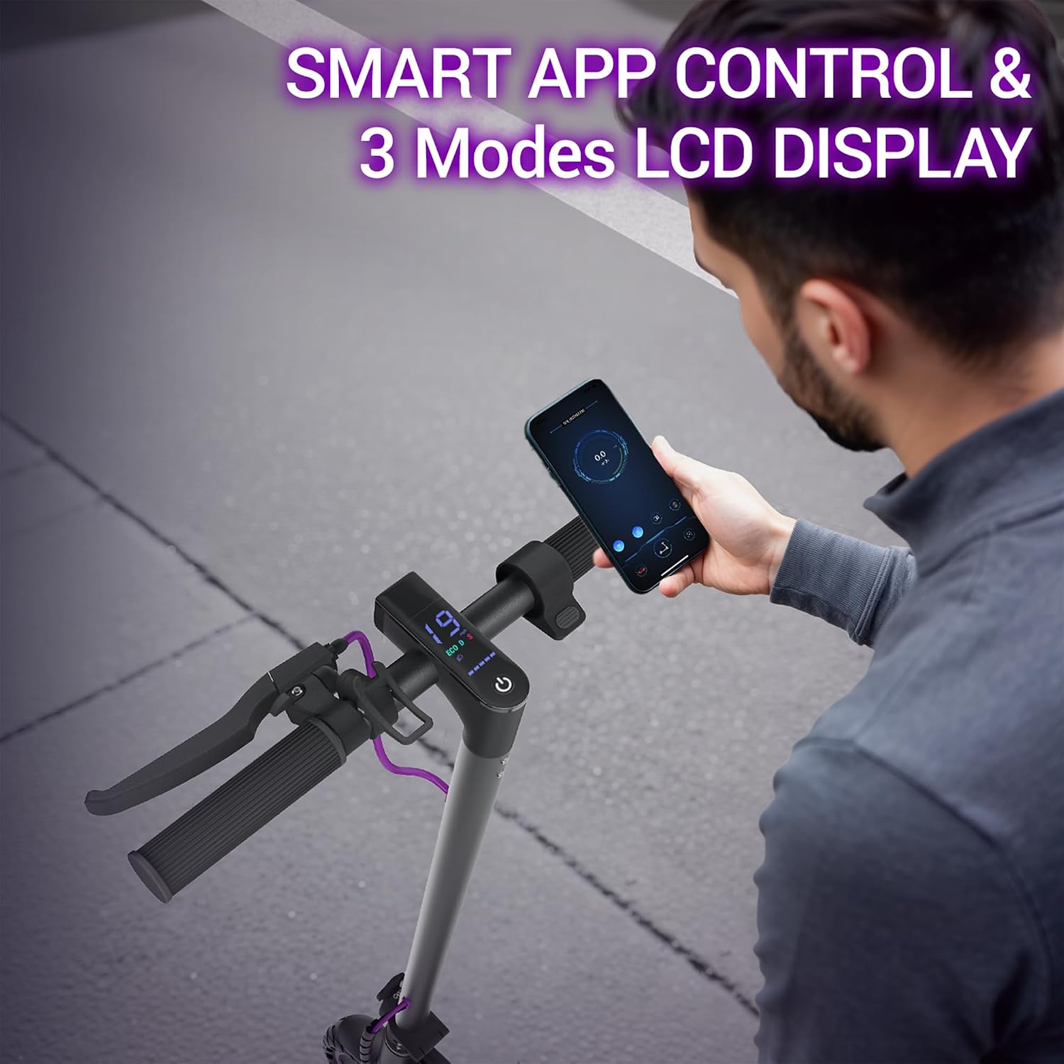 Aovowheel Electric Scooter for Adults, Folding E Scooter with 250W-500W Motor 16-24 Mph Top Speed, Max 15-60Miles Long Range,6.5''/8.5''/10''/14'' Solid Tires Commuting Scooters, Dual Brakes