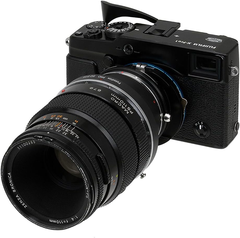 Fotodiox Pro Lens Mount Shift Adapter - Bronica SQ Mount SLR Lens to X-Series Mirrorless Camera