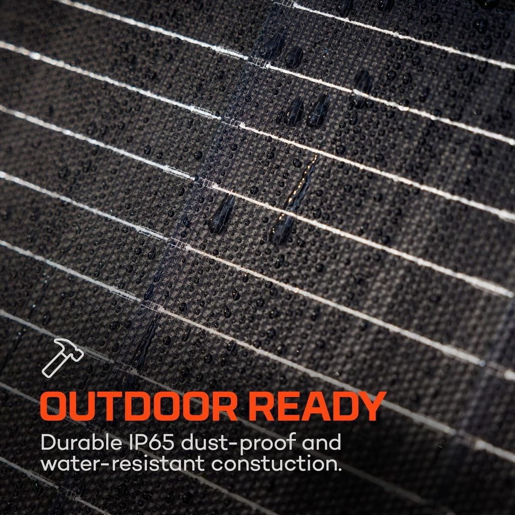 NEBO Reliance Solar Panel, Foldable, Packable and Lightweight Panel has 22% Sunlight to Solar Energy Conversion Rate to Keep Phones, Tablets, Power Stations, and Other Devices Fully Charged, 50 Watt
