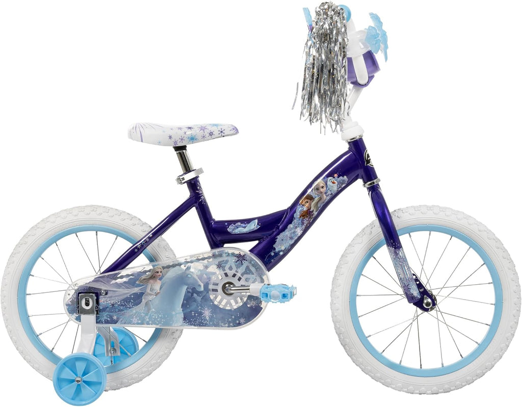 Huffy Disney Girls' Bikes, 12/16 Inch Sizes, Ages 3+ Years Old, Disney Princess, Minnie Mouse, Frozen Bicycles, Characters, Removable Training Wheels, Streamers, Easy Assembly, Durable, Safe
