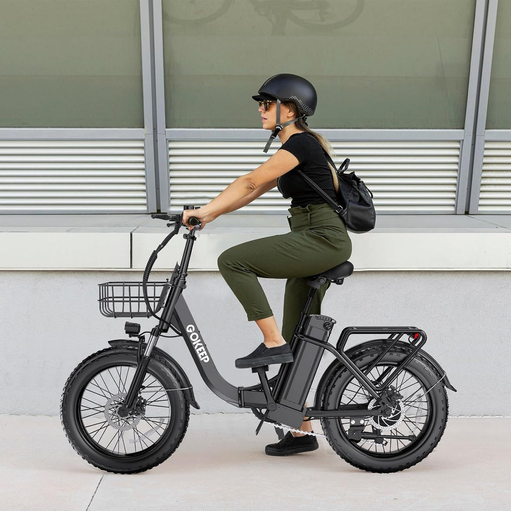 Electric Bike for Adults 20' Fat Tire 1300/1800W Peak Motor 52V 13/18.2AH Removable Battery 35/86 Miles PAS Range,20MPH,Folding EBike with Shimano 7 Speed and Adjustable Seat