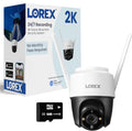 Lorex 2K Pan-Tilt Outdoor WiFi Security Camera | 360° View | Auto-Tracking | Color Night Vision | Person Detection | Warning Light & Siren | IP66 Weatherproof | 32GB MicroSD Included | No Monthly Fee