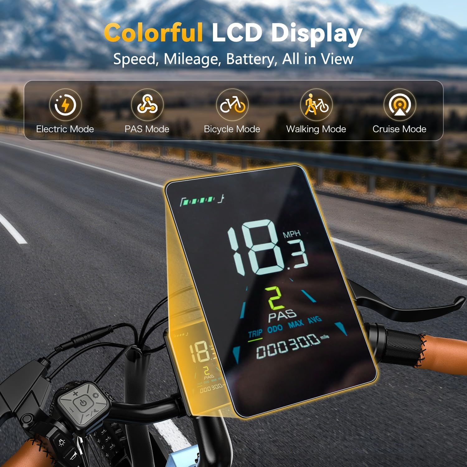 Electric Bike for Adults 1000W 1500W Peak Motor 15AH 20AH Removable Battery 70Miles 80Miles UL 2849 Certified Electric Commuter Bike Front Suspension Ebike