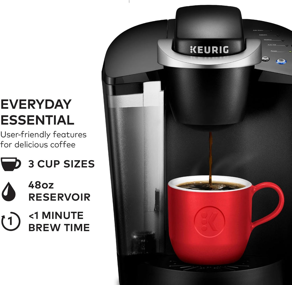 BLACK+DECKER 1.7 Cu Ft Compact Refrigerator & Keurig K-Classic Single Serve Coffee Maker Bundle