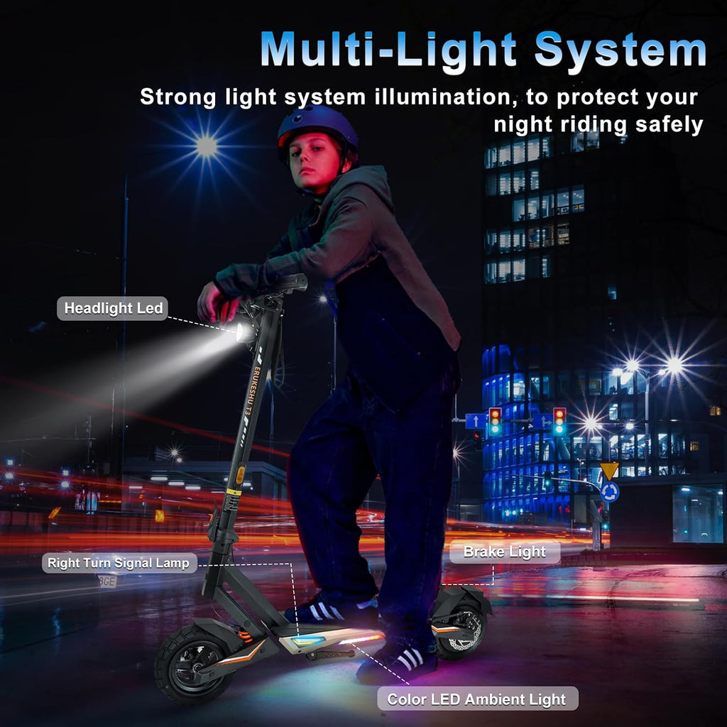 Electric Scooter for Adults, 5600W/1500W/1200W/800W Motor Fast Electric Scooter, 46/40/35 MPH Top Speed, 27Ah/20.8Ah/15.6Ah Battery, 10/11' Off Road Tire Foldable E-Scooter for Commuter Outdoor campus