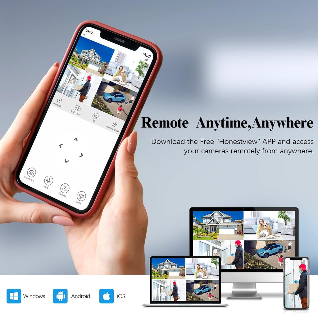 (2026 Update) 4K PoE Security Camera System, 16 Wired Dome Cameras Outdoor Indoor, 130° Wide Angle, 16CH NVR with 4TB HDD, Built-in Mic, Free App Remote Access, No Monthly Fee, 30 Days Recording