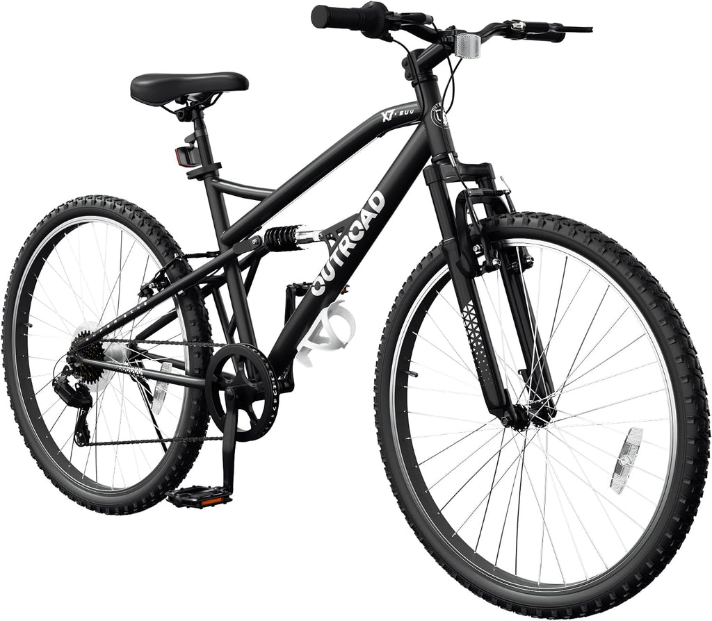 Betterland 26 Inch Mountain Bike with Adjustable Ergonomic Seat, 7/21 Speed Adult Bike with Dual V Brakes, Outdoor Cycling Bike with High Carbon Steel Frame and Front Suspension