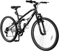 Betterland 26 Inch Mountain Bike with Adjustable Ergonomic Seat, 7/21 Speed Adult Bike with Dual V Brakes, Outdoor Cycling Bike with High Carbon Steel Frame and Front Suspension