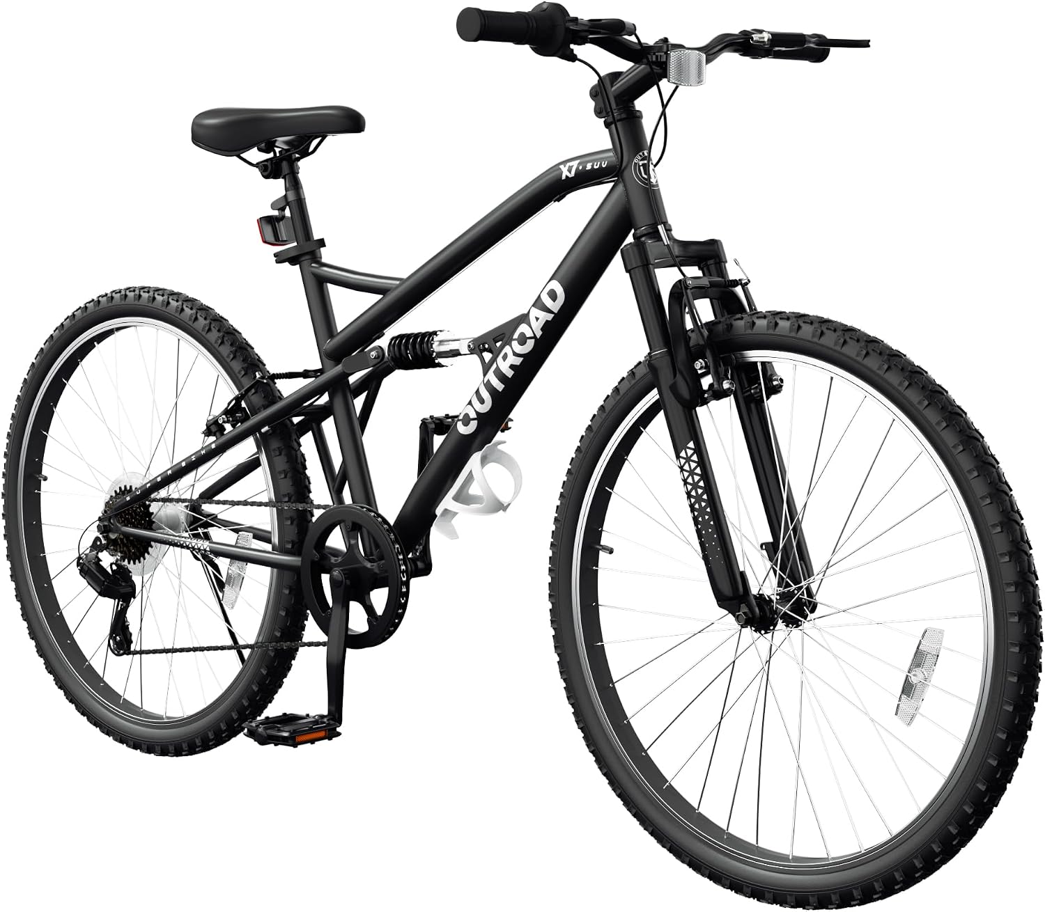 Betterland 26 Inch Mountain Bike with Adjustable Ergonomic Seat, 7/21 Speed Adult Bike with Dual V Brakes, Outdoor Cycling Bike with High Carbon Steel Frame and Front Suspension