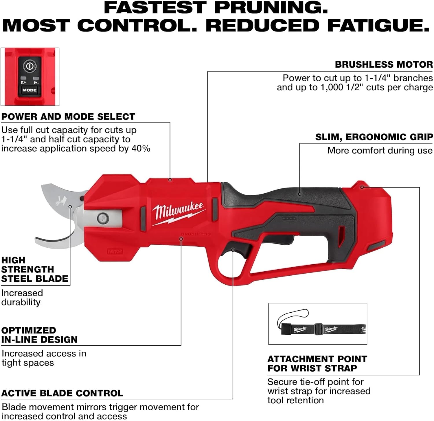Milwaukee Electric - M12. BRUSHLESS Pruning Shears