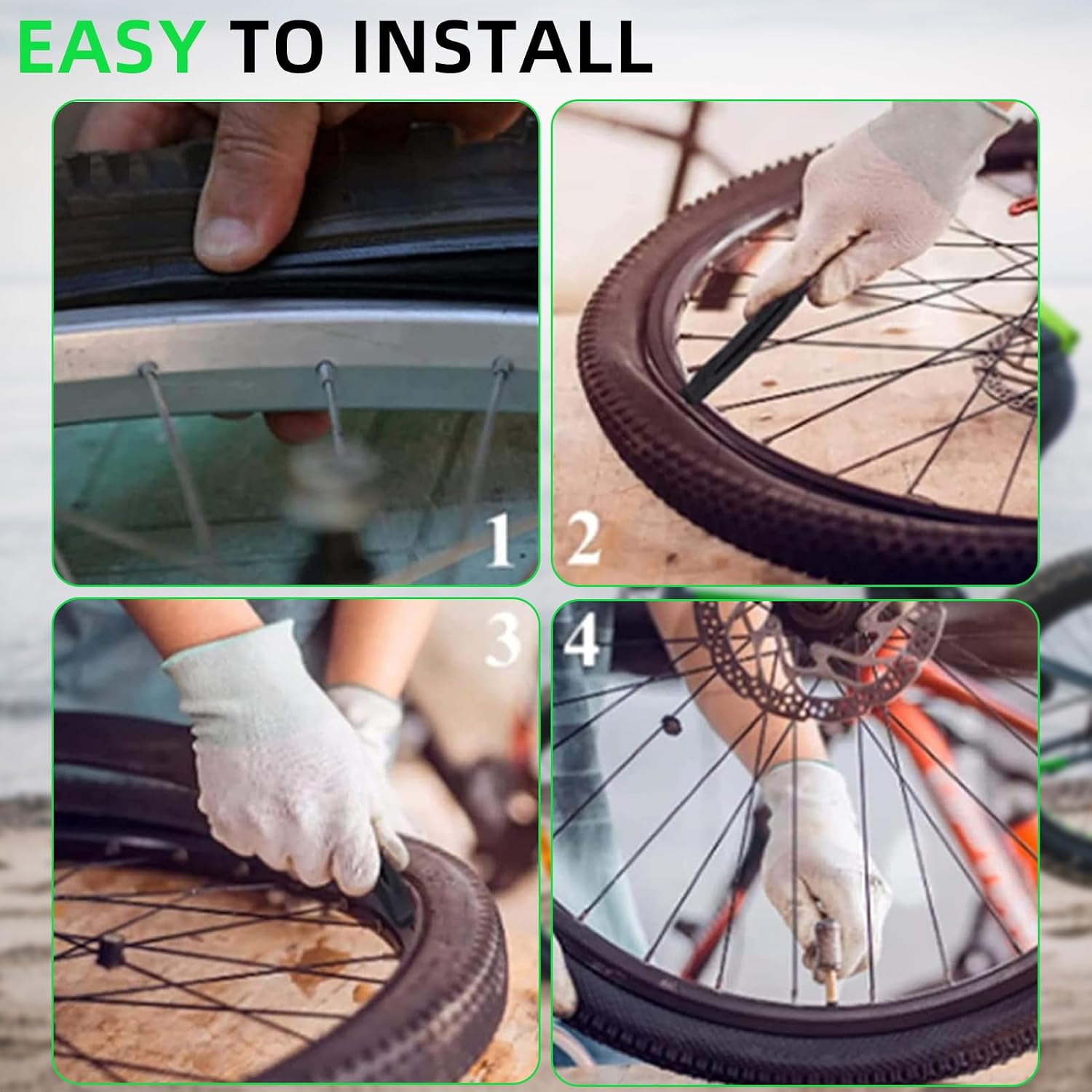 26 x 4.0/26 x 4.9 Inch Fat Tire Bike with Inner Tubes Kit:Replacement Adult Electric Bike Tire and Folding Inner Tube Set Compatible Wide Mountain Snow Tires,2 Pcs
