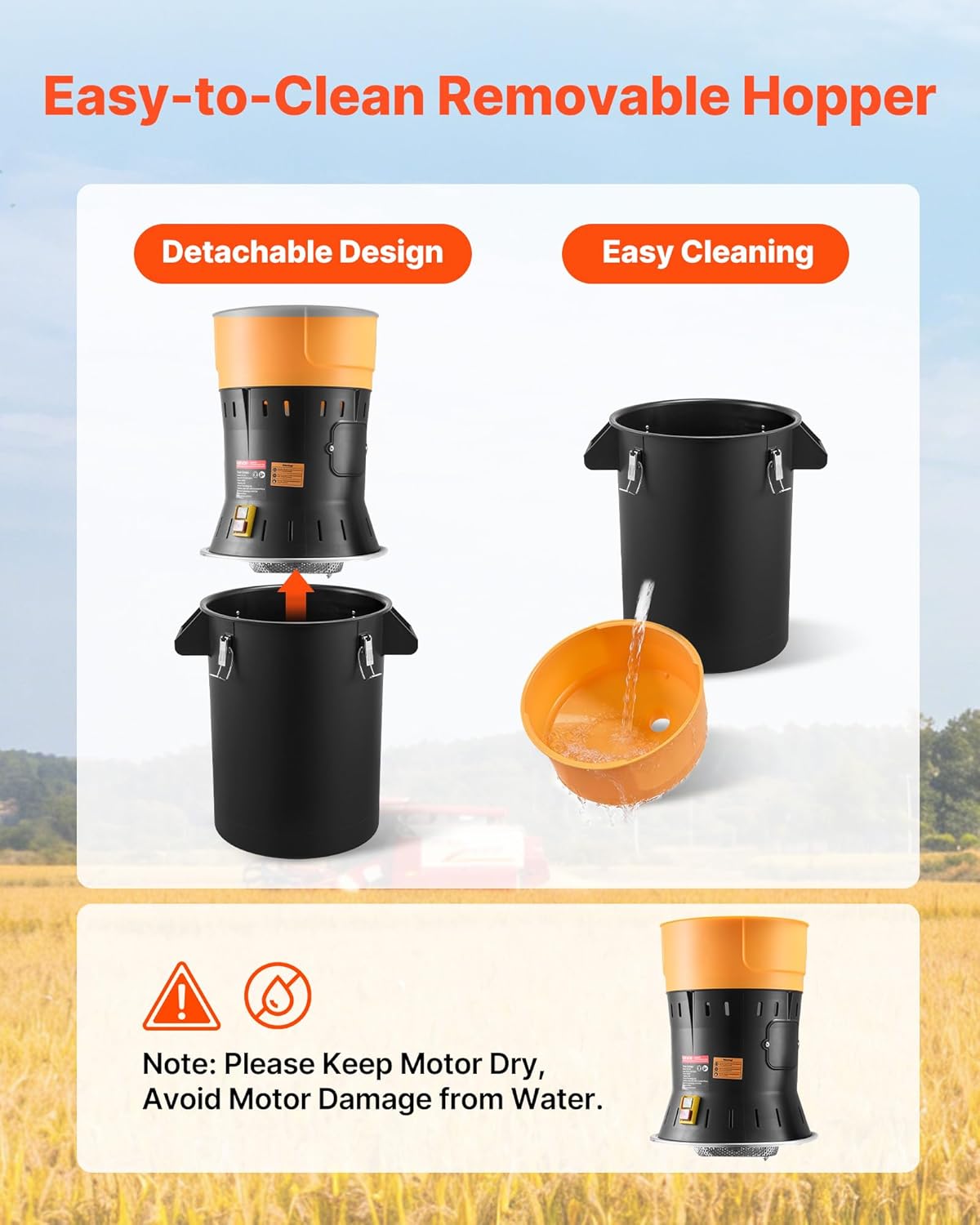 VEVOR Electric Grain Mill Grinder, 600W High Power Commercial Spice Grinder, 60L Pulverizer Powder Machine with Galvanized Sharp Blades, for Dry Grains, Spices, Cereals, Coffee, Corn & Pepper
