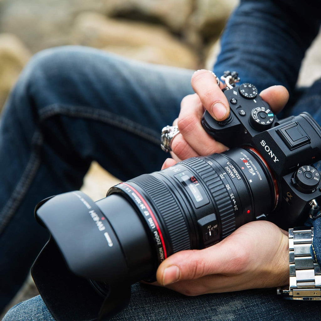 Viltrox EF-NEX IV Auto Focus Lens Mount Adapter Aperture Control, EXIF Transmitting with CDAF PDAF Swift for Canon EF/EF-S Lens to Sony A9 A7RIII A7RII A7III A7II A6300 A6500 A6400 E-Mount Camera