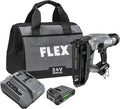 FLEX 24V Brushless Cordless 16 Gauge Straight Finish Nailer Kit, Zero Ramp-up, Heavy Duty Decorative Trim, Drives 3/4' to 2-1/2', Lightweight w/ 2.5Ah Battery & 160W Fast Charger - FX4321-1A