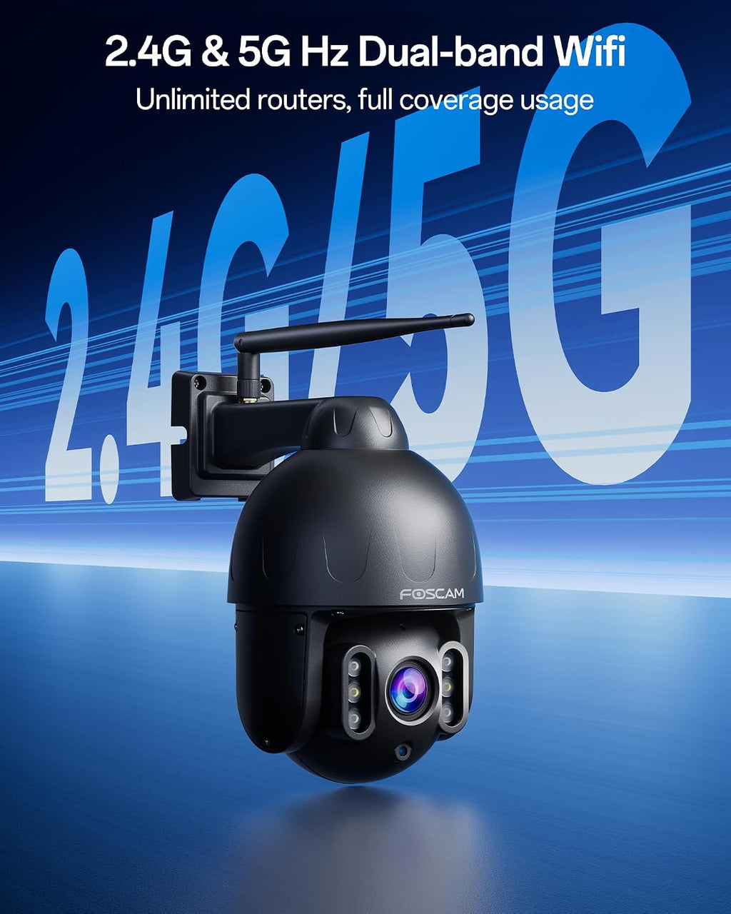 FOSCAM 4K/8MP Security Camera Outdoor, 4X Optical Zoom AI Human/Vehicle Detection,165FT Color Night Vision, 120dB Siren, IP66