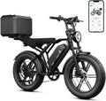 TST Electric Bike for Adults, 1500W Peak Motor 60/100 Miles Fat Tire Ebike with 48V 15Ah/25Ah Removable Battery 20' Electric Dirt Bike Full Suspension and 7-Speed