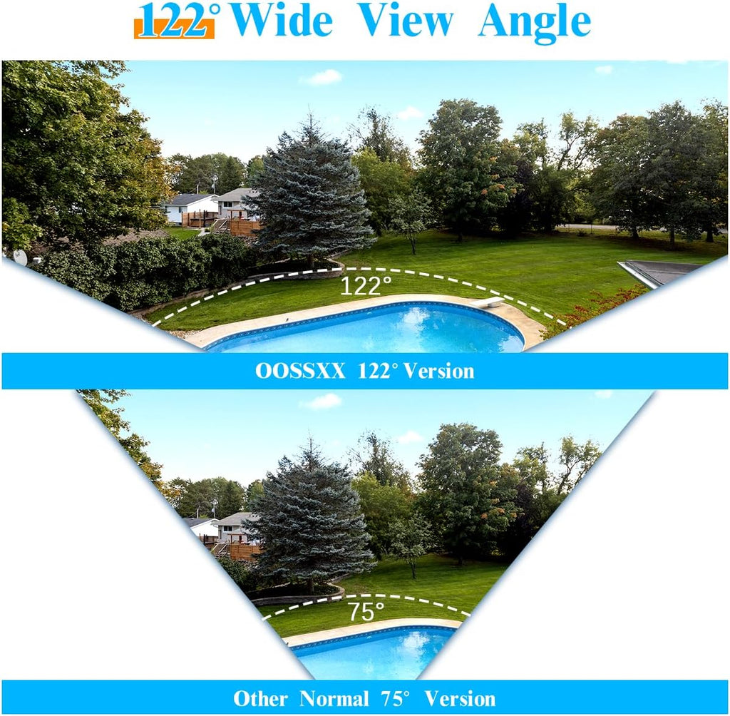 (Budget) 2MP HD Wired Indoor Security Camera System, 8CH DVR Kit with 1TB HDD, 4X Dome 122°Wide Angle Cameras, Remote Control, Free App No Monthly Fee, Space-Saving