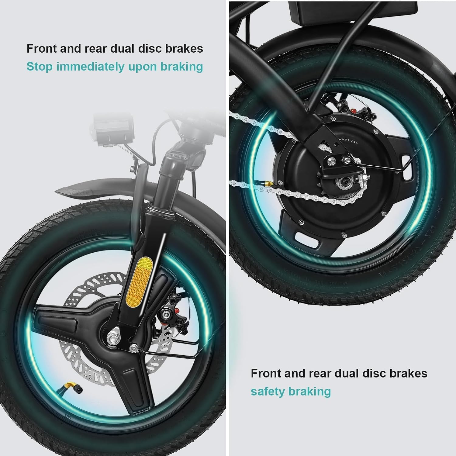 Electric Bike for Adults Teens, Commuter City Folding Ebike with 560W Motor and 48V Battery, 24MPH 3-Level Pedals Assist, Dual Disc Brakes,14' Compact Foldable Electric Bicycle with UL 2849 Certified