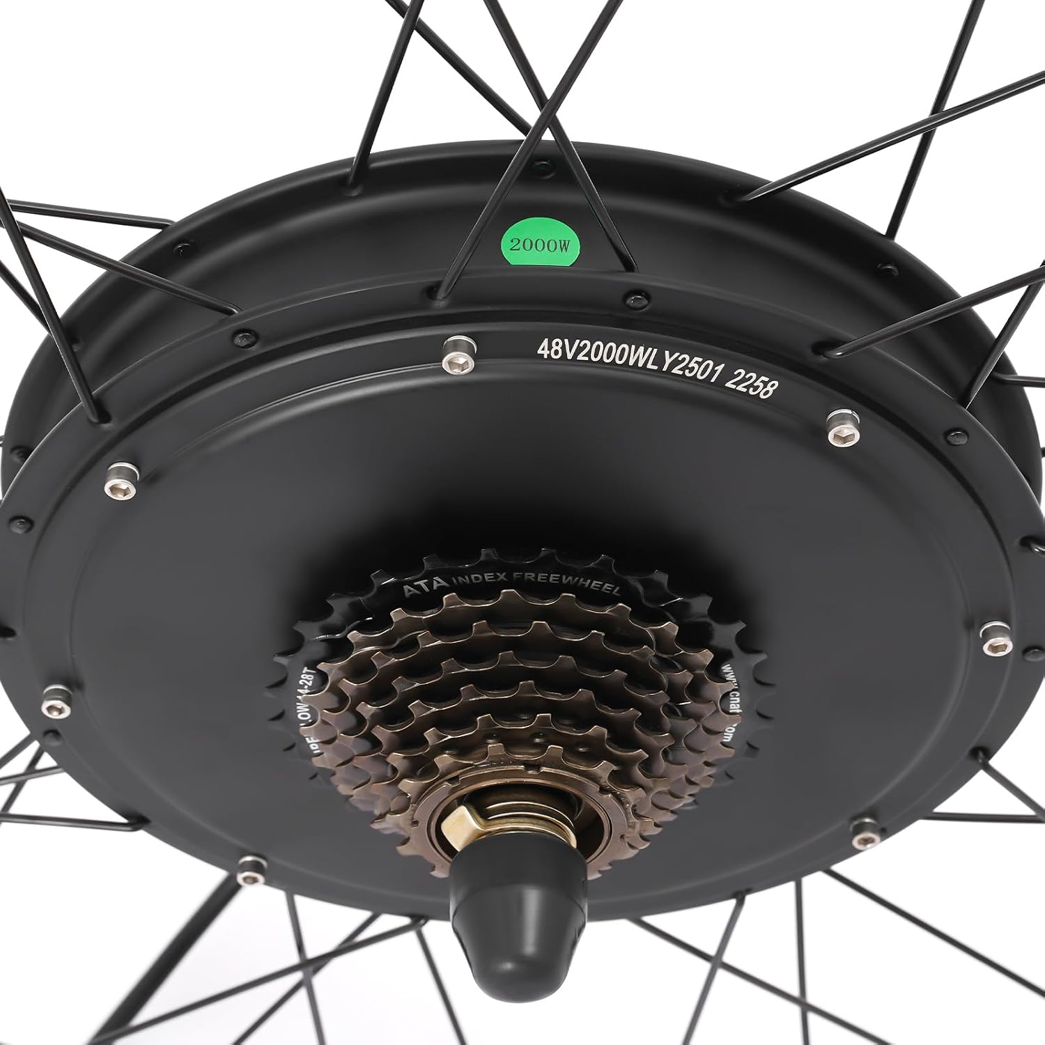 20/26/27.5/29 Inch Ebike Conversion Kit 48/72V 0.75/1/2KW Rear Wheel E Bike Motor Conversion Hub Electric Bicycle Wheel, 9 Speed Rear Wheel Motor Kit with Controller, LCD Display, PAS (No Batteries)