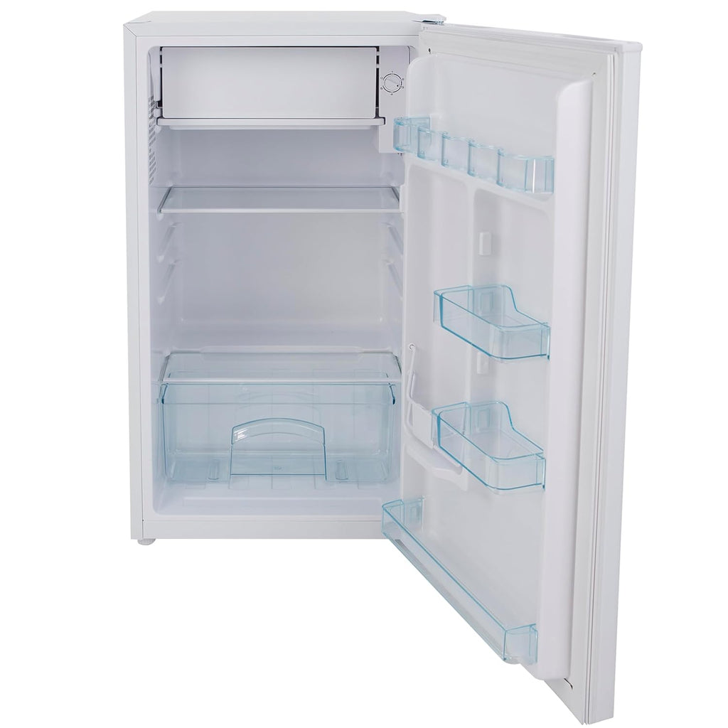 Avanti Mini Fridge Compact Refrigerator for Home Office or Dorm with Reversible Recessed Door, Adjustable Door Bins and Glass Shelves with Adjustable Temperature Control, 3.2-Cu.Ft., White
