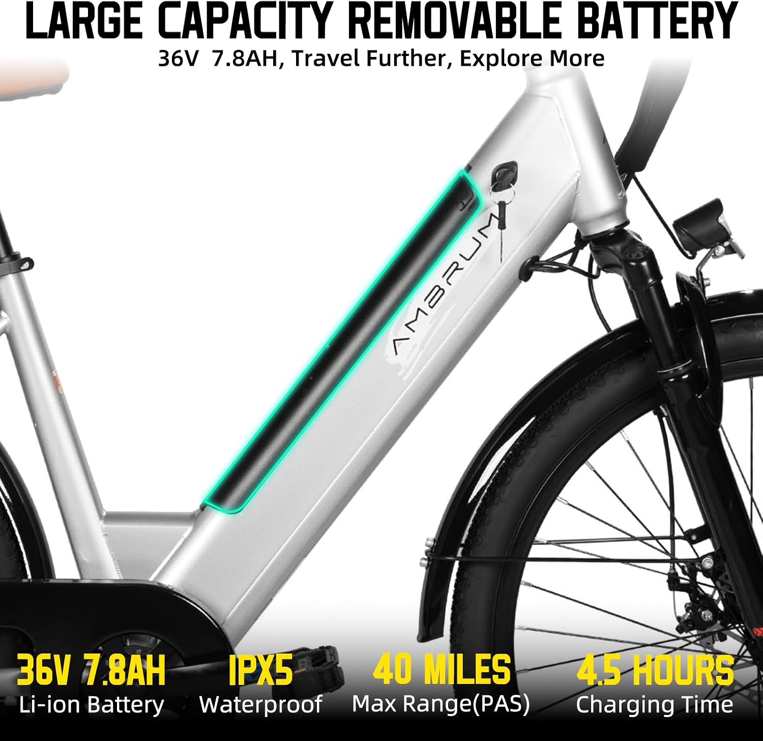JOYSTAR 20 26 Inch Electric Bike for Kids Teens Ages 6+ with 250W/500W Brushless Motor, Electric Mountain Bicycle with Removable Battery, Safe Children Ebikes with Dual Disc Brakes