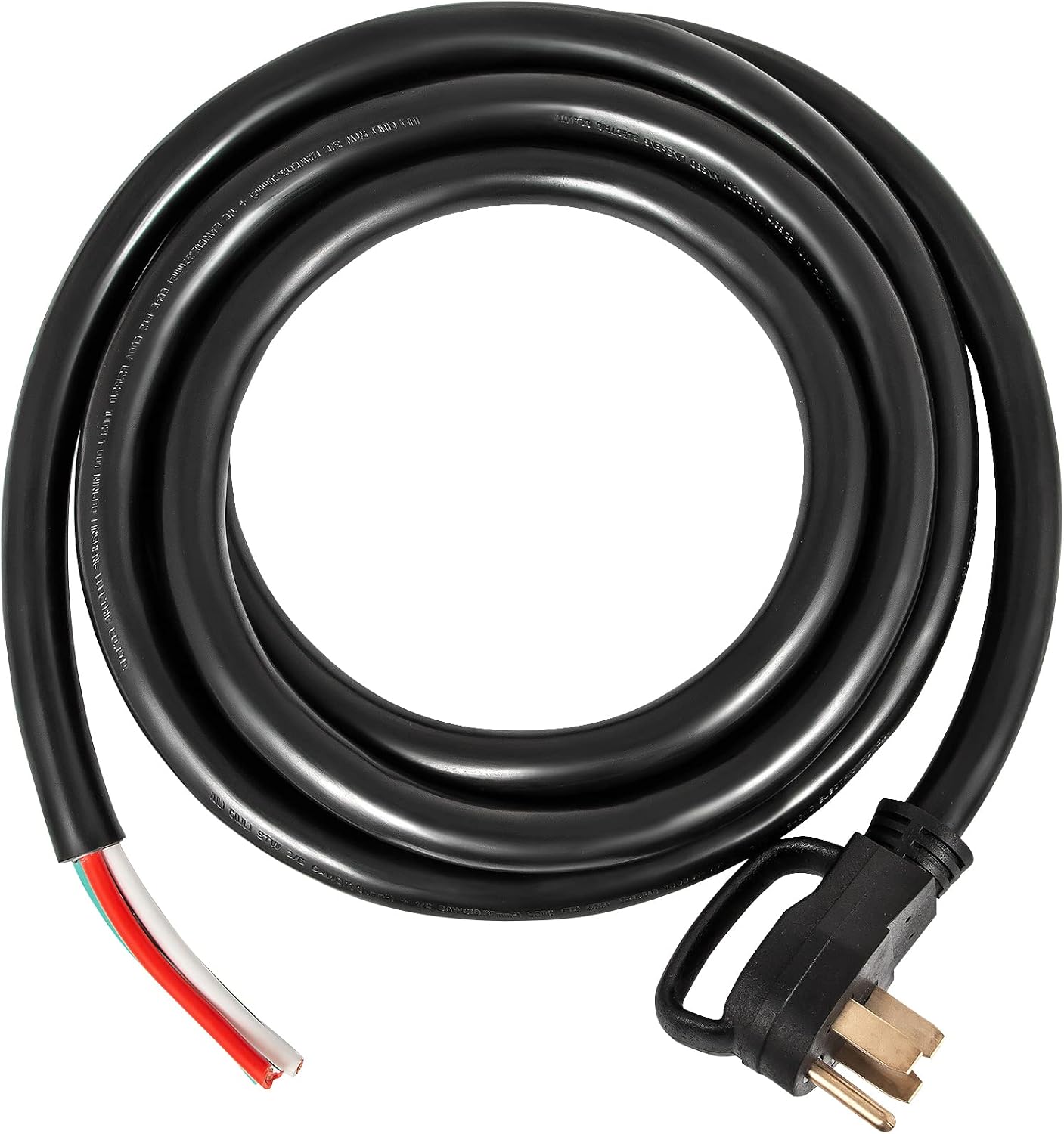 VEVOR 25 FT 50 Amp Generator Extension Cord 6/3+8/1 AWG STW 50A RV Power Cord NEMA 14-50P to Bare Wire Cut Cord for Manual Transfer Switch Home Backup Camper Trailer Temporary Power ETL Certified