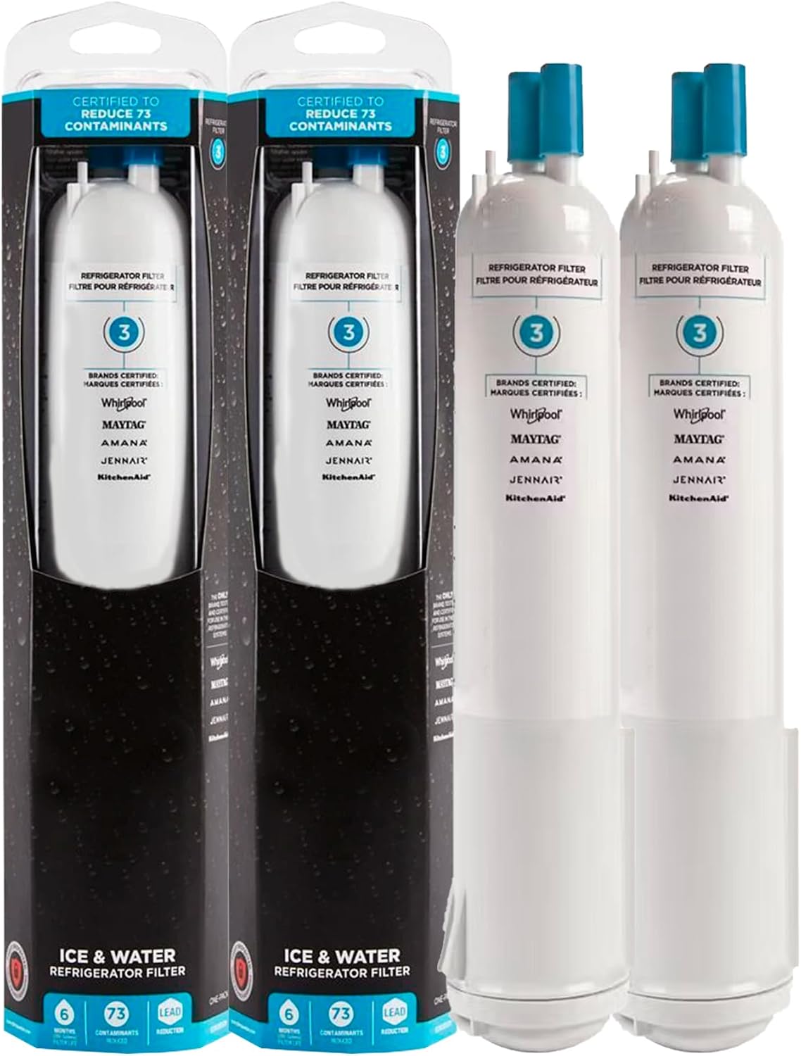 US-Based Supplier – Pack of 2 Genuine OEM Thermador Bosch 00750673 REPLFLTR20 refrigerator water filter NSF certified to remove 66 contaminants