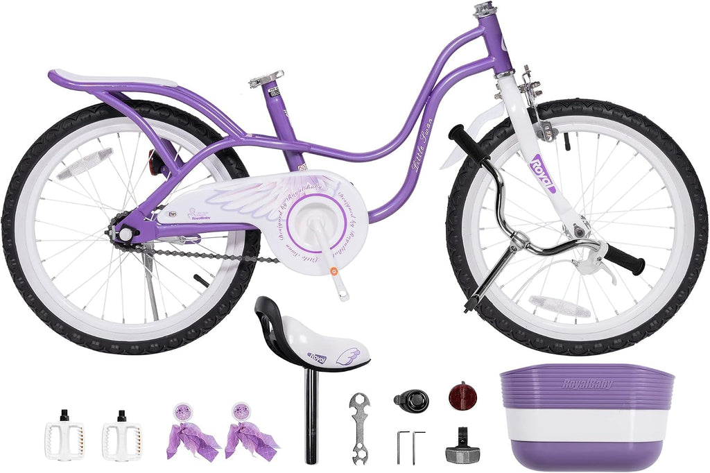 Royalbaby Princess Girls Kids Bike 12 14 16 18 20 Inch Children Bicycle with Basket for Age 3-12 Years