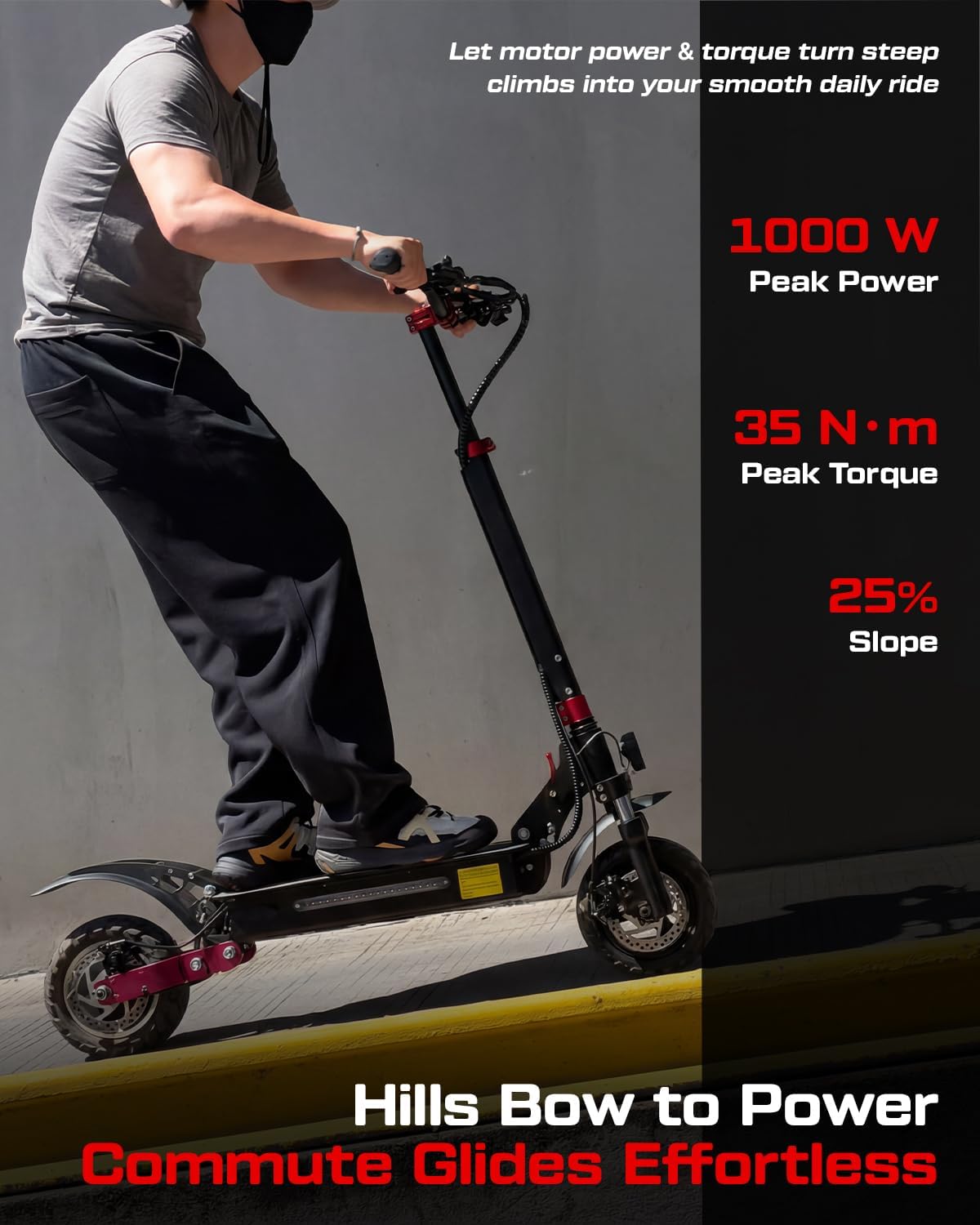 T88 Electric Scooter for Adults, 1500W Motor Max 31 MPH & 40 Miles Range, 10' Off-Road Pneumatic Tires, Dual Suspension & Disc Brakes, NFC & Password Unlock, Heavy Duty Foldable Scooter