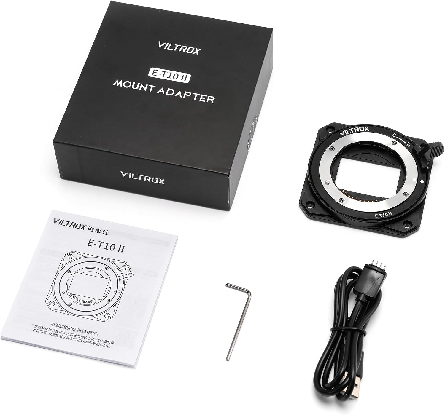 VILTROX E-T10 II Lens Mount Adapter Converter Compatible with Sony E Mount Lens to Z-CAM E2-M4 and E2-S6 Cinema Cameras