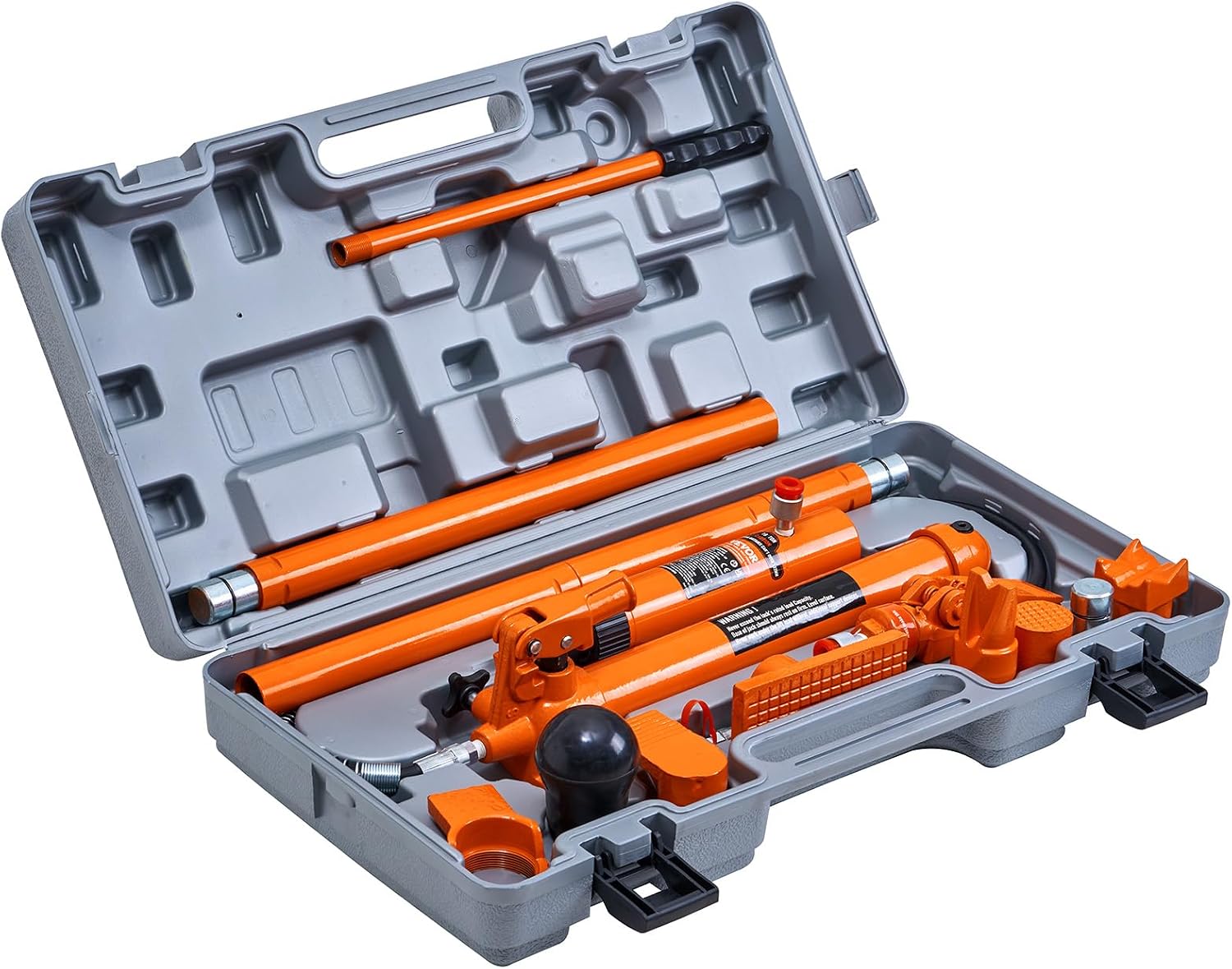 VEVOR Porta Power Kit, 12 Ton Load, Portable Hydraulic Jack with 4.6 ft Extended Oil Hose, Long Handle Design, Auto Body Frame Repair Kit with Portable Storage Case for Car Repair, Truck, Farm
