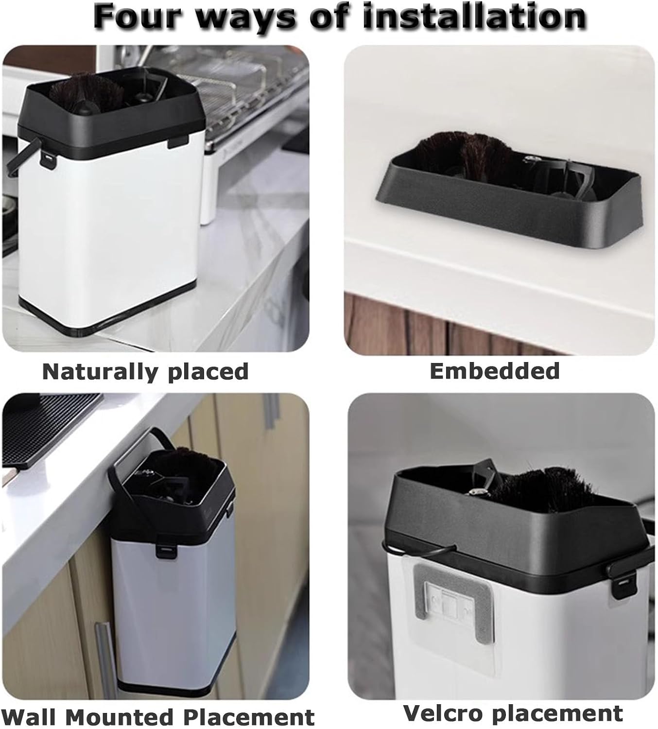 Automatic Coffee Grounds Cleaner for Espresso Machine, with 2 Scrapers & 1 Brush Head Wiper Cleaning Machine