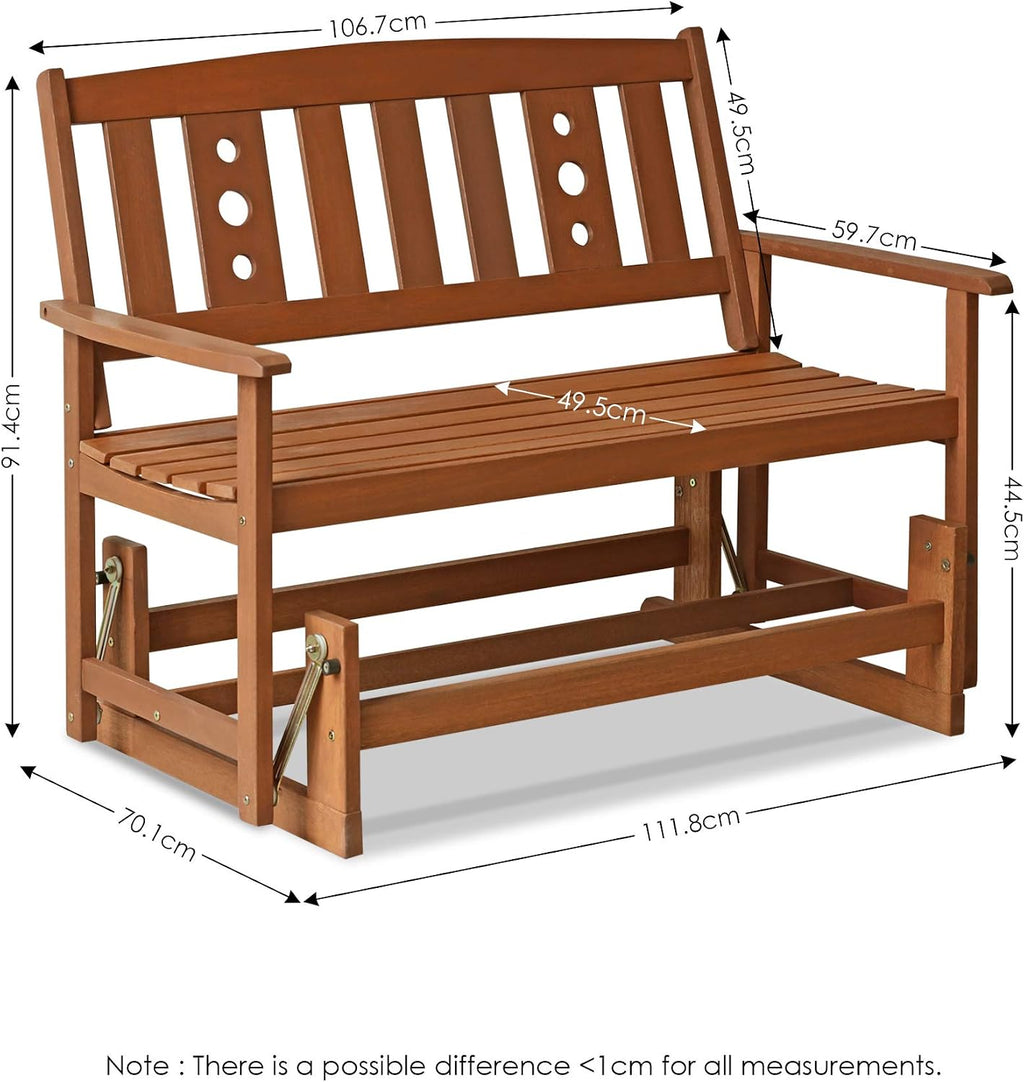 FURINNO FG17485 Tioman Outdoor Hardwood New Mexico Glider