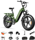 FREESKY 2026 Upgraded Rocky Pro Torque Sensor Electric Bike for Adults, 48V 25Ah Samsung Cells Battery, 105 Miles Range, 33MPH Fat Tire Step-Thru E Bike, 20' Full Suspension Cargo Bicycles, 8-Speeds
