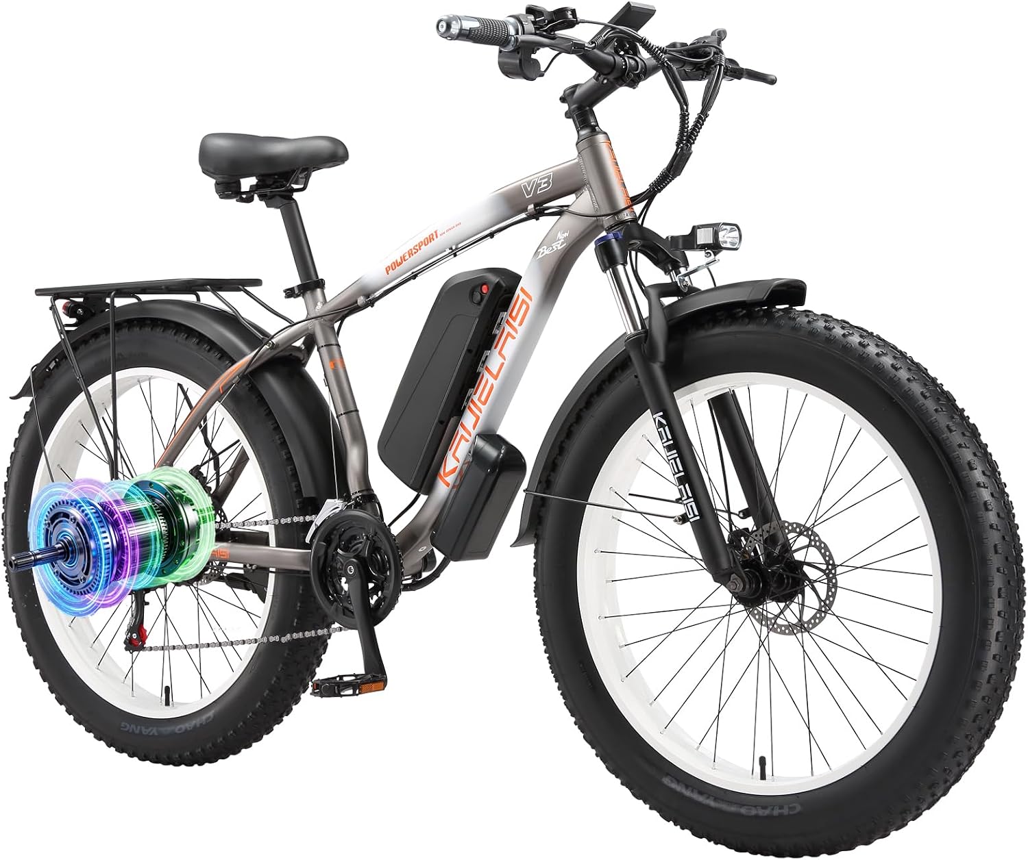 Electric Bike for Adults, 2000W Peak High Torque Motor, 48V 15Ah Removable Battery, 28MPH Max Speed, 26' Fat Tire, Dual Disc Brakes, Perfect for Mountain Hilly Commute & Outdoor Adventure