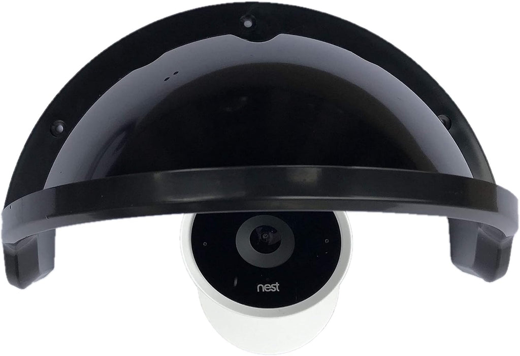 Universal Sun Rain Shade Camera Cover Shield for Nest/Ring/Arlo/Dome/Bullet Outdoor Camera - BLACK (10)