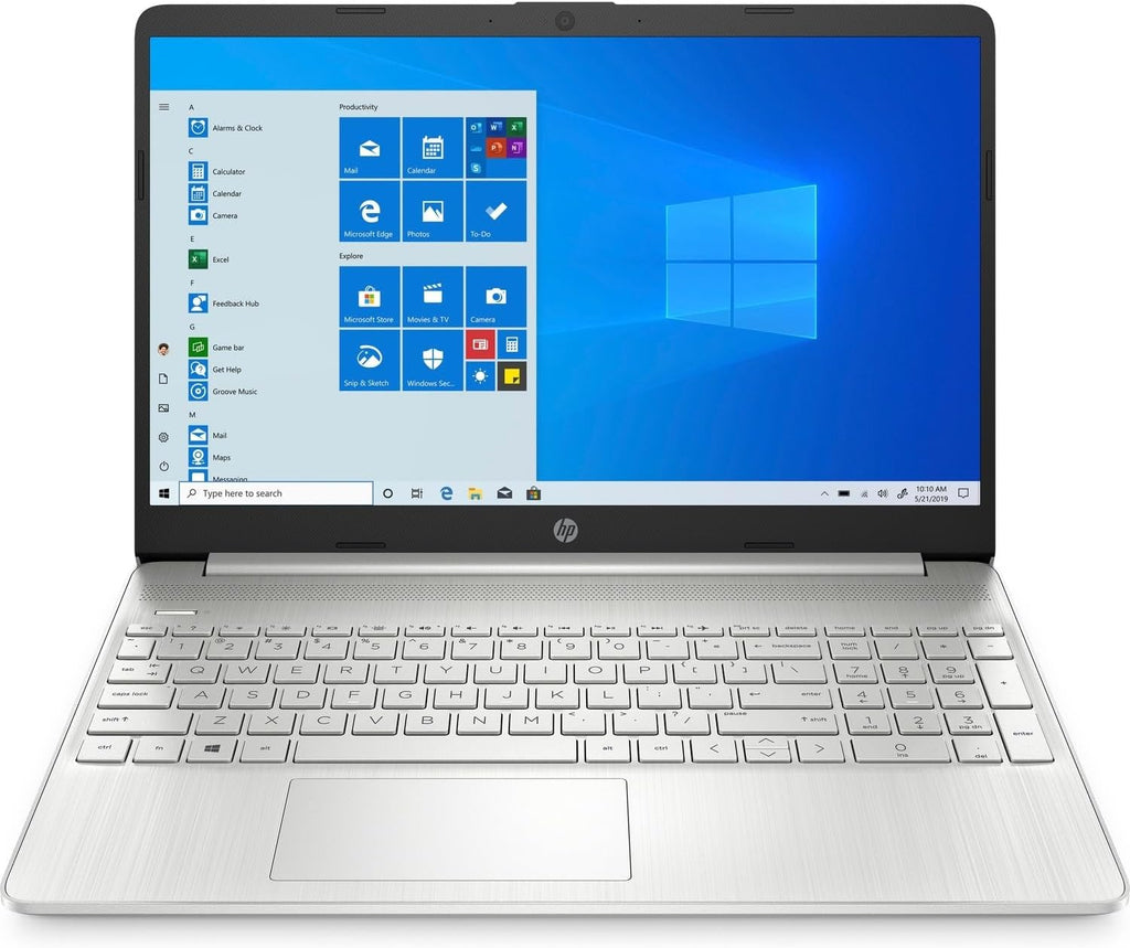 HP Laptop 15.6 Inch Full HD Intel Core i3 8GB DDR4 RAM 256GB SSD Numeric Keypad Keyboard Fingerprint Reader 720p Camera SD Card Reader Windows 11 Home S, 15-dy2131wm Natural Silver Notebook (Renewed)