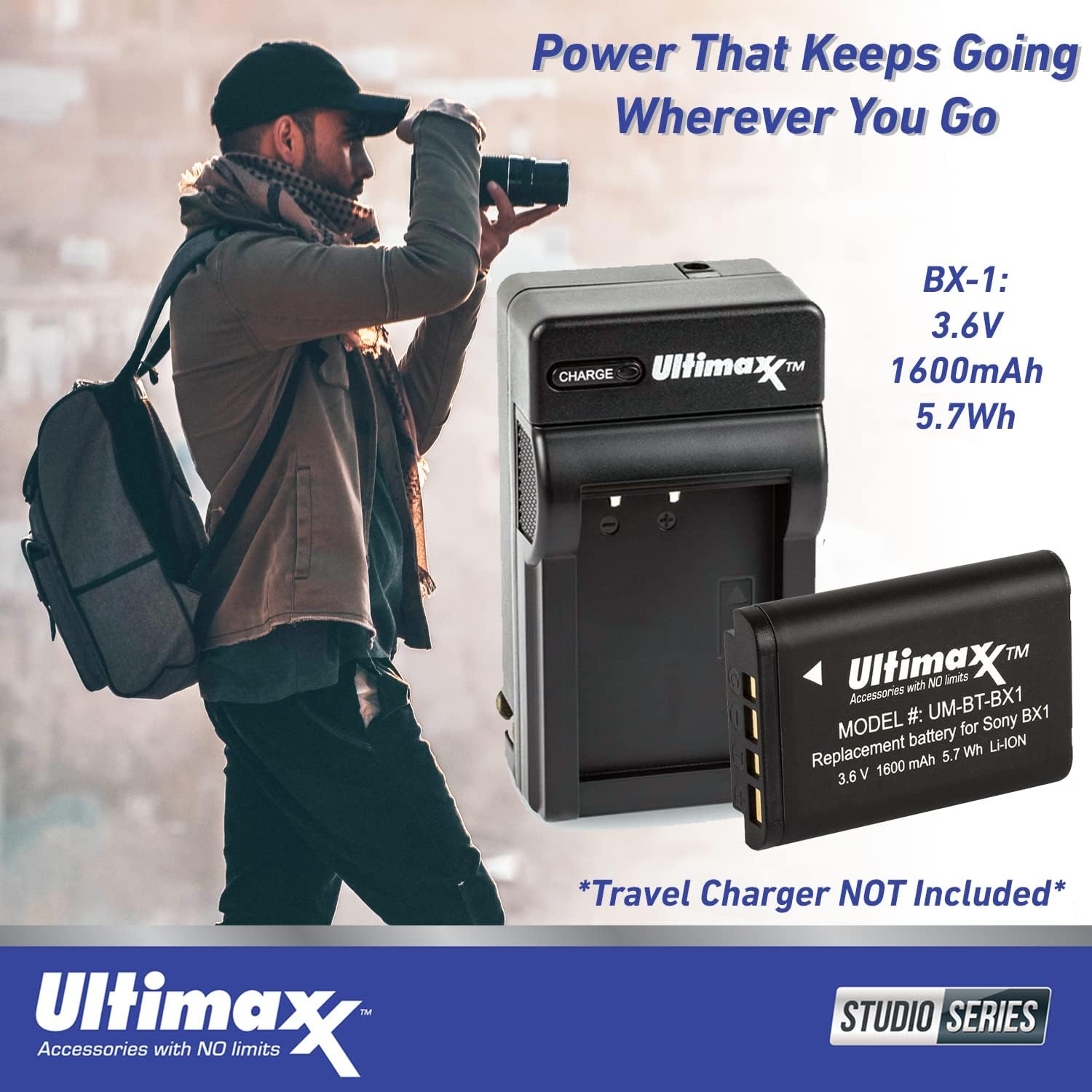 Ultimaxx Essential Sony ZV-1 II Digital Camera Bundle (White) - Includes: 128GB Ultra Memory Card, Replacement Battery, Adapter Ring for Filters, Protective UV Filter, 6.5' Tripod & More (15pc Bundle)