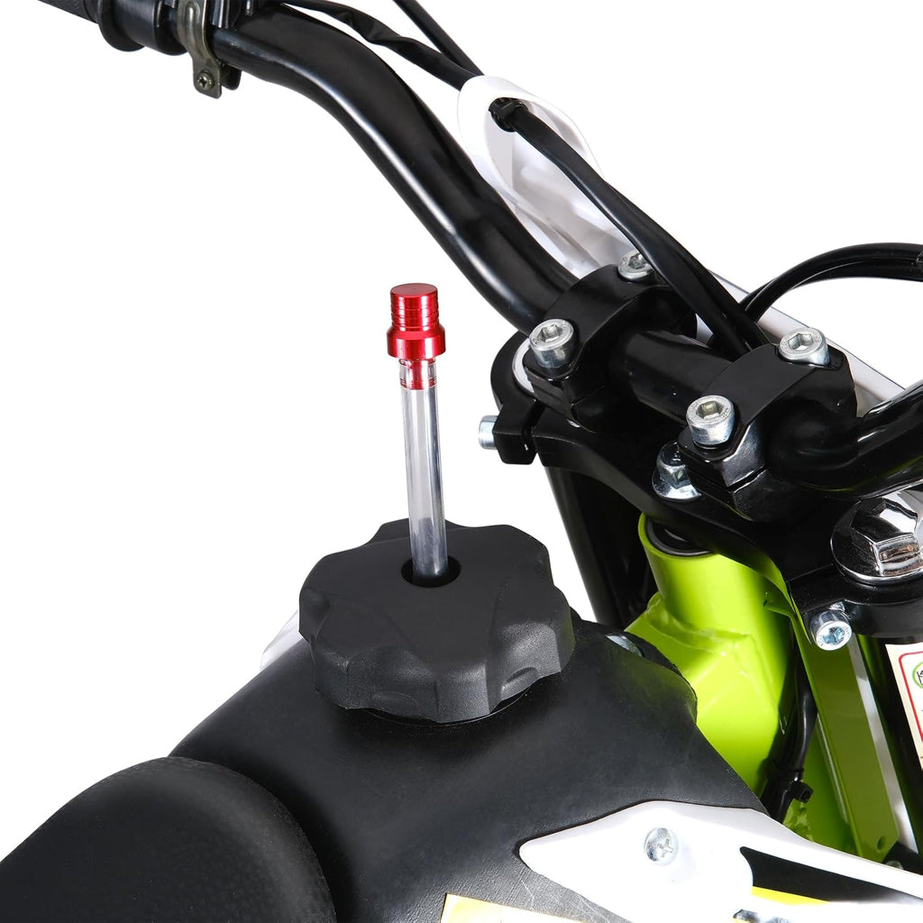50cc Kids Dirt Bike, 2-Stroke Gas Power Dirt Bike Off Road Motocross Gas Dirt Bike with Front Rear Disc Brakes for Beginner Motocross Bikes for Kids 8-12 Max 30KM/H 150KG Load Green