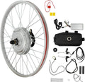 LOYALHEARTDY 700C/20/24/26/ Inch Front Wheel Hub Ebike Conversion Kit, Front Wheel Electric Bicycle Kit Front Wheel Hub Motor with Controller, LCD Display, PAS (No Batteries)