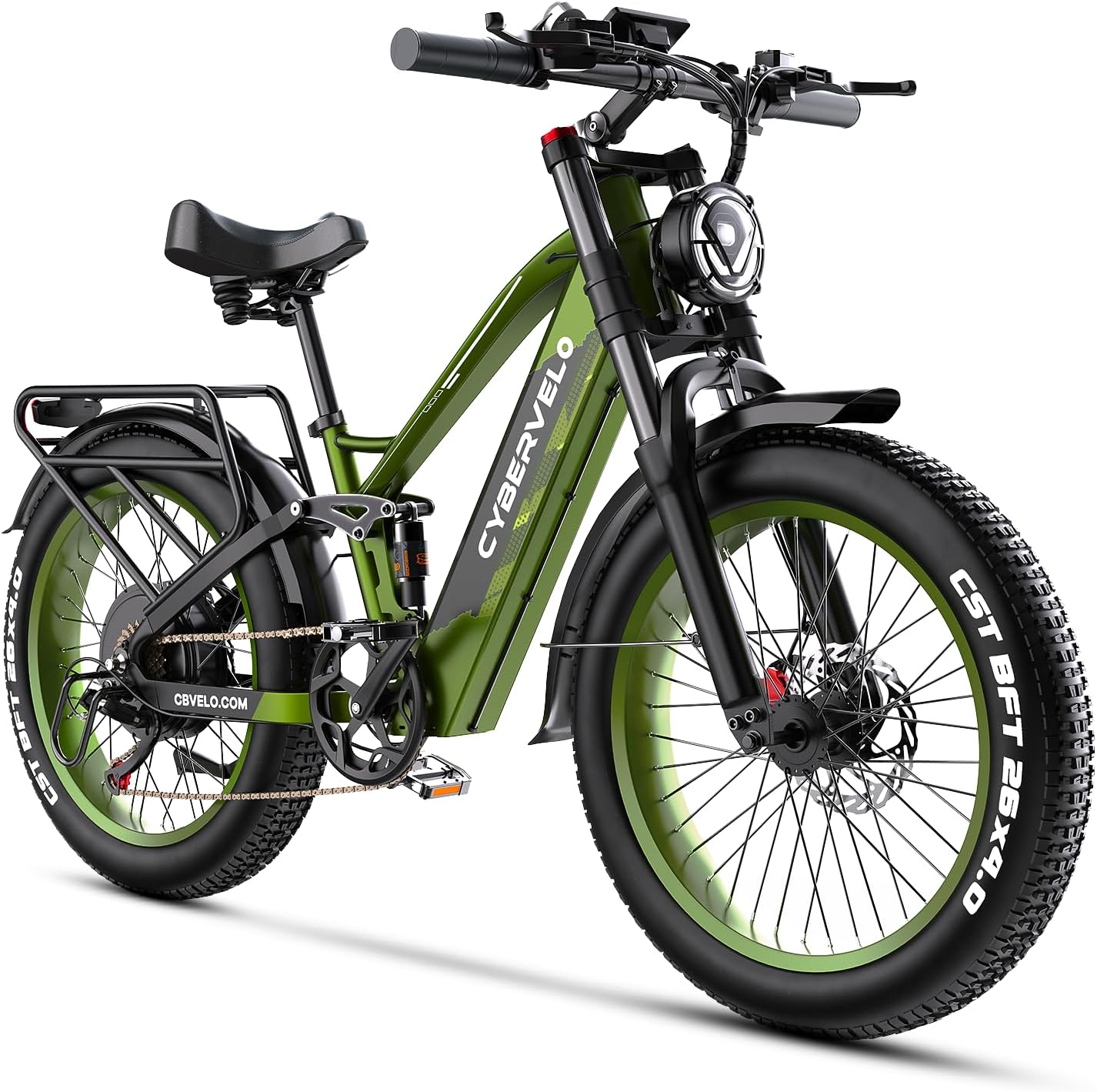 DriftGod Electric Bike for Adults, 3500W Ebike, 50MPH 100Miles Electric Mountain Bike, 26' X 4Fat Tire Adult Electric Bicycle with 52V 40AH Battery E Bikes, Full Suspension Electric Dirt Bike