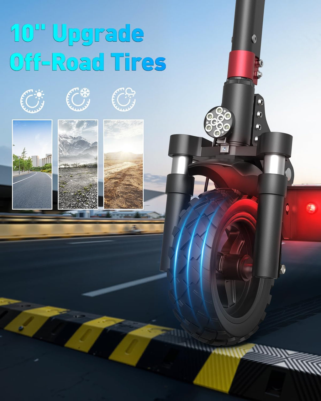 T88 Electric Scooter for Adults, 1500W Motor Max 31 MPH & 40 Miles Range, 10' Off-Road Pneumatic Tires, Dual Suspension & Disc Brakes, NFC & Password Unlock, Heavy Duty Foldable Scooter