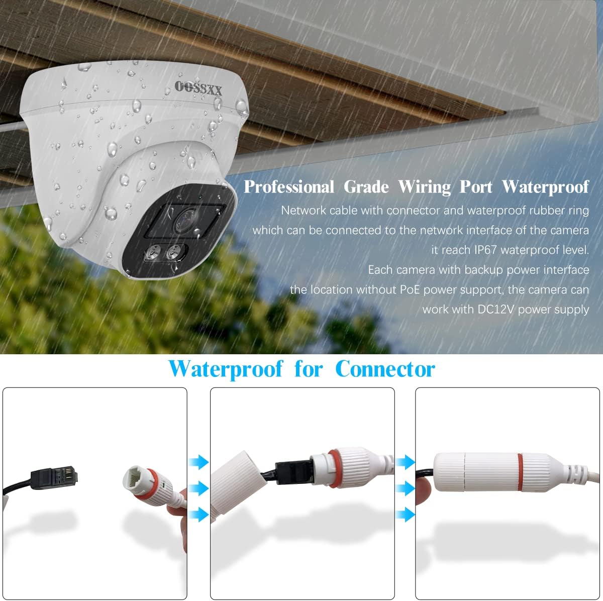 (2026 Update) 4K PoE Security Camera System, 4 Wired Dome Cameras Outdoor Indoor, 130° Wide Angle, 8CH NVR with 2TB HDD, Built-in Mic, Free App Remote Access, No Monthly Fee, 60 Days Recording