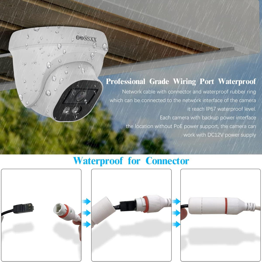(2026 Update) 4K PoE Security Camera System, 16 Wired Dome Cameras Outdoor Indoor, 130° Wide Angle, 16CH NVR with 4TB HDD, Built-in Mic, Free App Remote Access, No Monthly Fee, 30 Days Recording