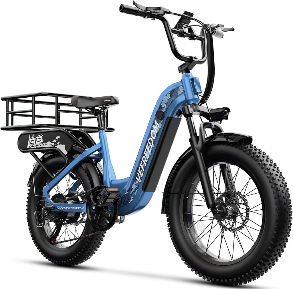 VEFREEDOM 1500W Motor Electric Bike for Adults 80 Miles 30MPH Ebike 20' x 4 Fat Tire 48V 20Ah Removable Battery Mountain E Bike Commuter Front Suspension Bicycles Men Women