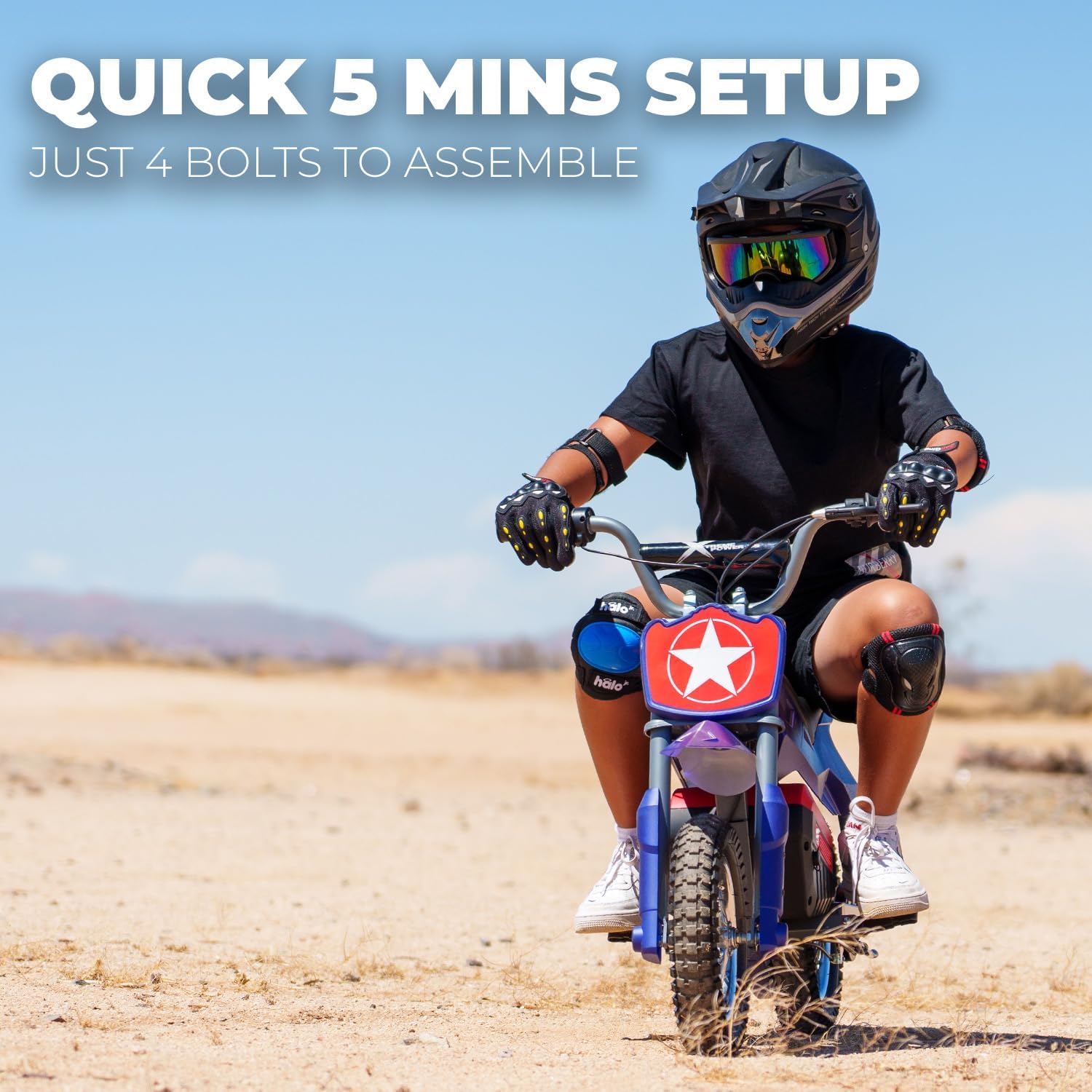 XtremepowerUS Electric Dirt Bike, 24V 250W Battery Powered Mini Dirt Bike, Electric Ride-On (Captain)
