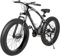 Betterland Outdoor 26 Inch Wheels Fat Tire Mountain Bike, 21-Speed Bicycle with Dual Front Suspension, High Carbon Steel Frame with Double Disc Brake and Anti-Slip Bicycle for Adults