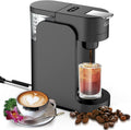 Espresso Machine, Single-Serve Coffee Maker, Mini Capsule Coffee Machine with 12oz Water Tank, for K-cup Capsules, One-touch Switch, Cappuccino And Latte Machine Maker For Home,Black