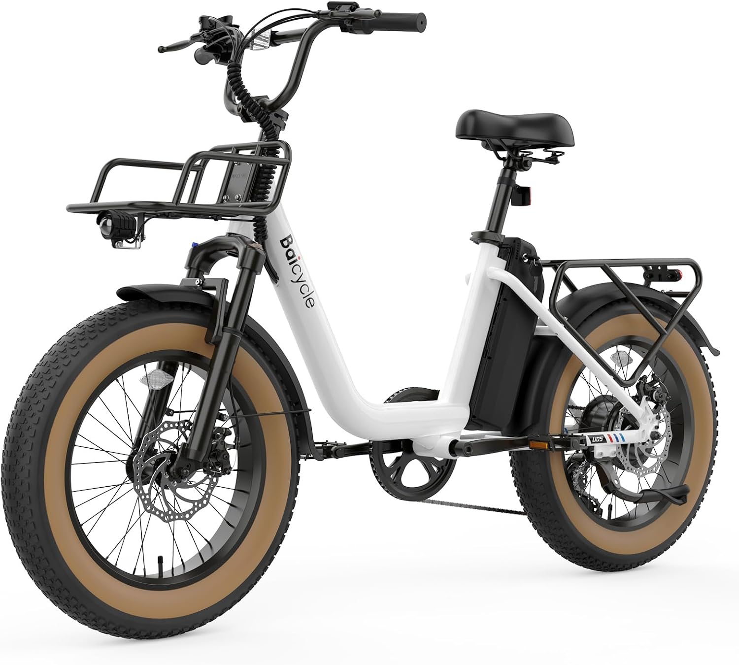 Baicycle 1800W Peak Electric Bikes for Adults 20' Fat Tire E Bike with 90 Miles(PAS) Max Range 28 MPH Electric Bicycle Step-Thru Ebikes with 48V Removable Battery 7 Speed Ebike