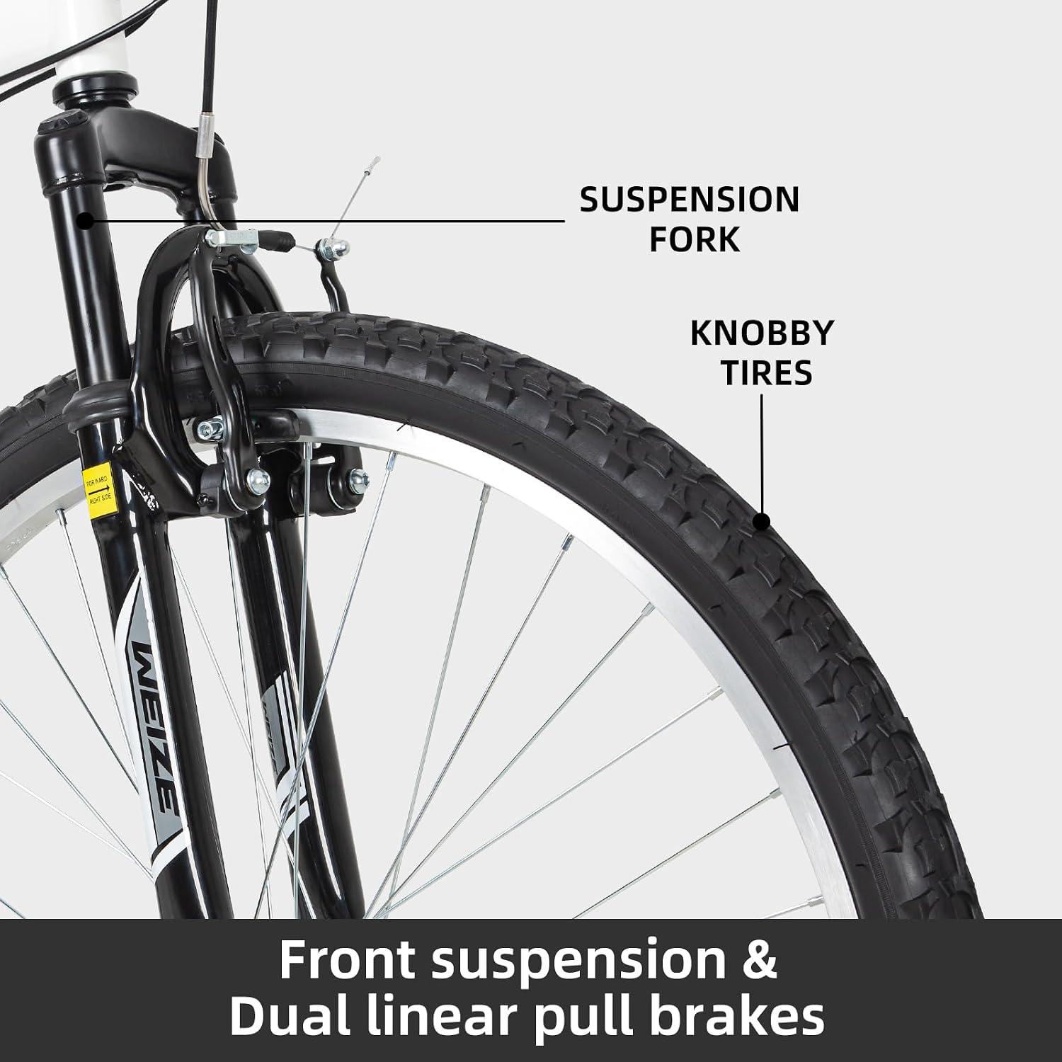 WEIZE Mountain Bike 26 27.5 inch Outdoor Cycling Bike 18-Speed/High-Carbon Steel/Dual Full Suspension, Adjustable Ergonomic Seat for Men Women Adult, MTB Bicycle with Suspension Fork